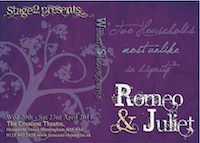 10. Romeo & Juliet Wed 20th - Sat 23rd Apr 2011